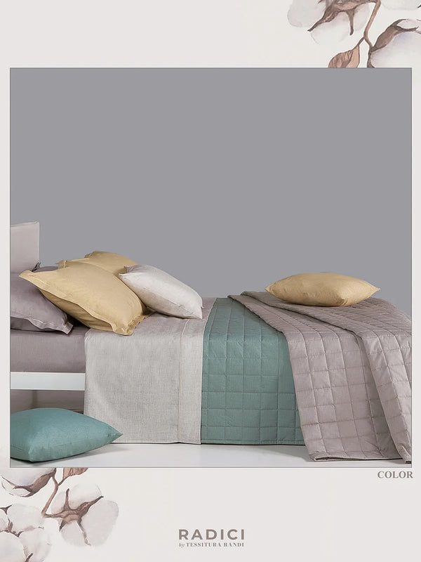 COMPLETO LENZUOLA COPRILETTO COLOR  Radici by Tessitura Randi